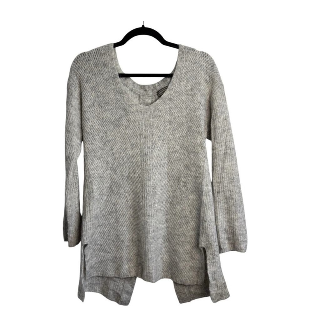 Point Sur J Crew Alpaca Wool Blend Button Back Asymmetrical Sweater